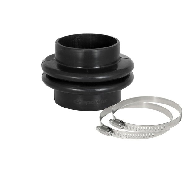 Afe Reducer, 2-3/8 Inch to 2.5 Inch Inside Diameter, 2.5 Inch L, With Dual Hump, Black, Silicone, 1 59-00078